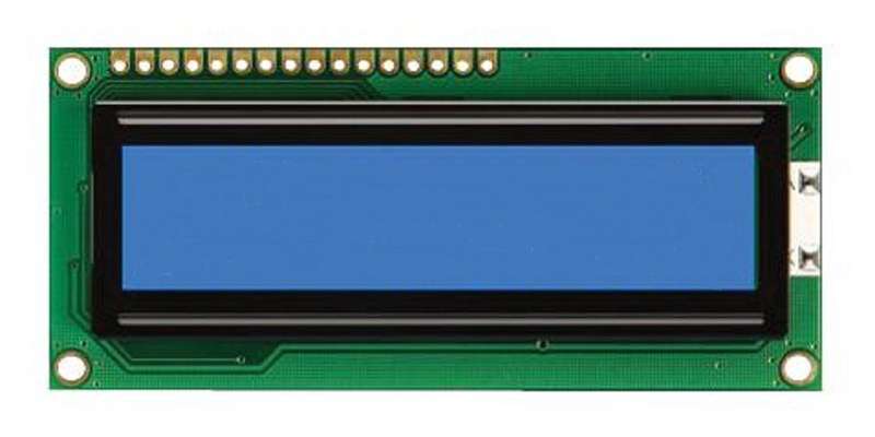Midas (MC21605C6W-BNMLW-V2) Alphanumeric LCD, 16 x 2, White on Blue, 5V