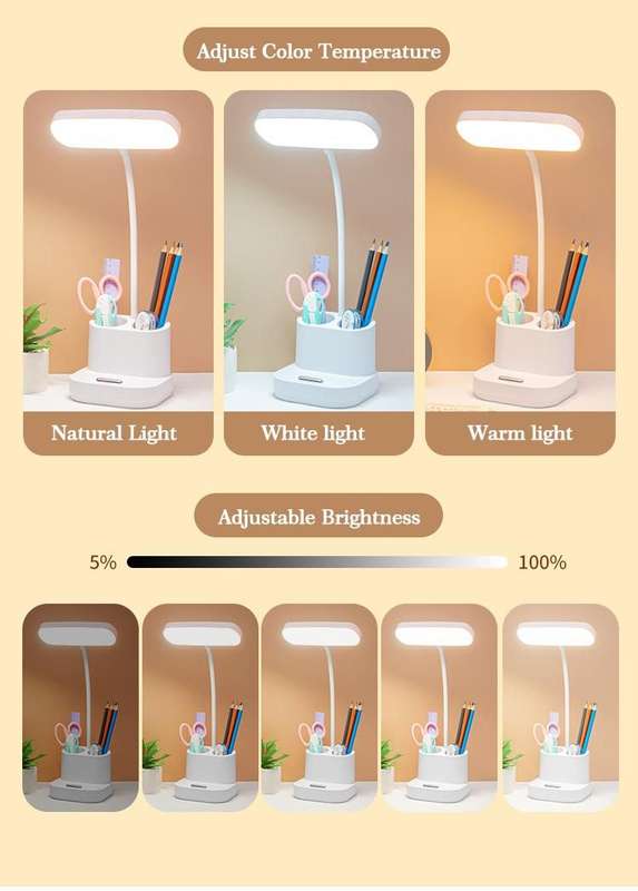 Flexable 3 Mode Touch Switch LED Desk Lamp