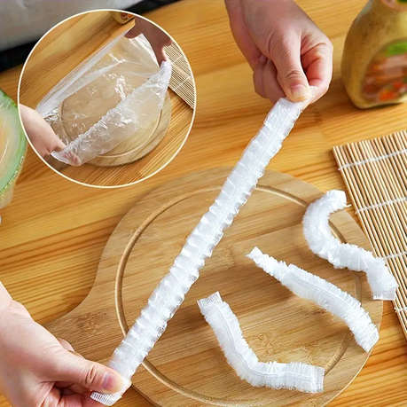 100pc Large Disposable Food Covers & Kitchen Bag
