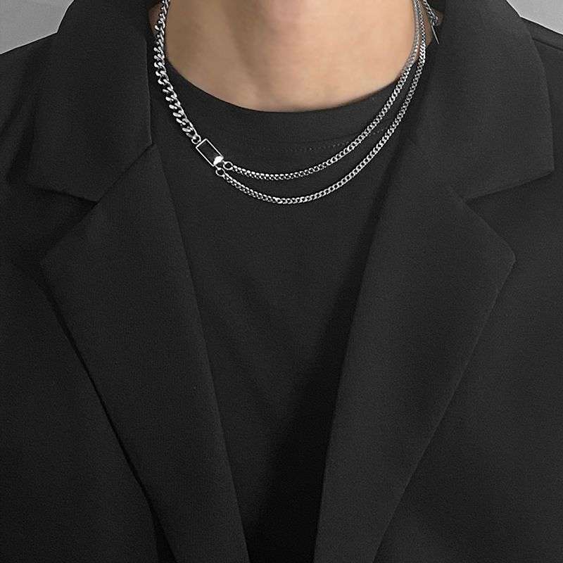 Jacaranda Pendant Necklace Mens Womens Plated Stainless Steel Chain