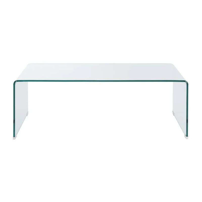 1.2m Clear Glass Coffee Table
