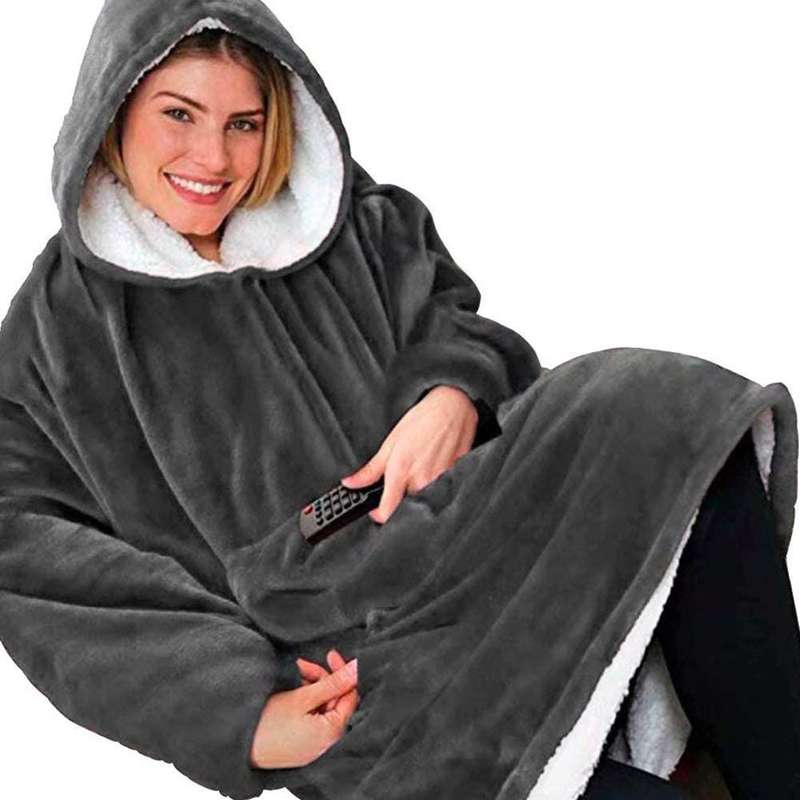 One Size Fits All, Ultra Plush Blanket, Huggie Hoodie, TV Blanket