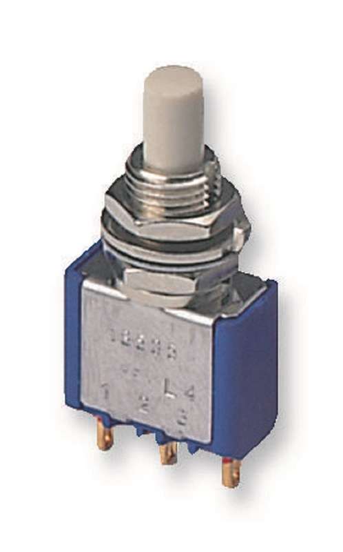 Apem (18535CD) Pushbutton Switch, 18000, 6.5 mm, SPDT, On-(On), Plunger