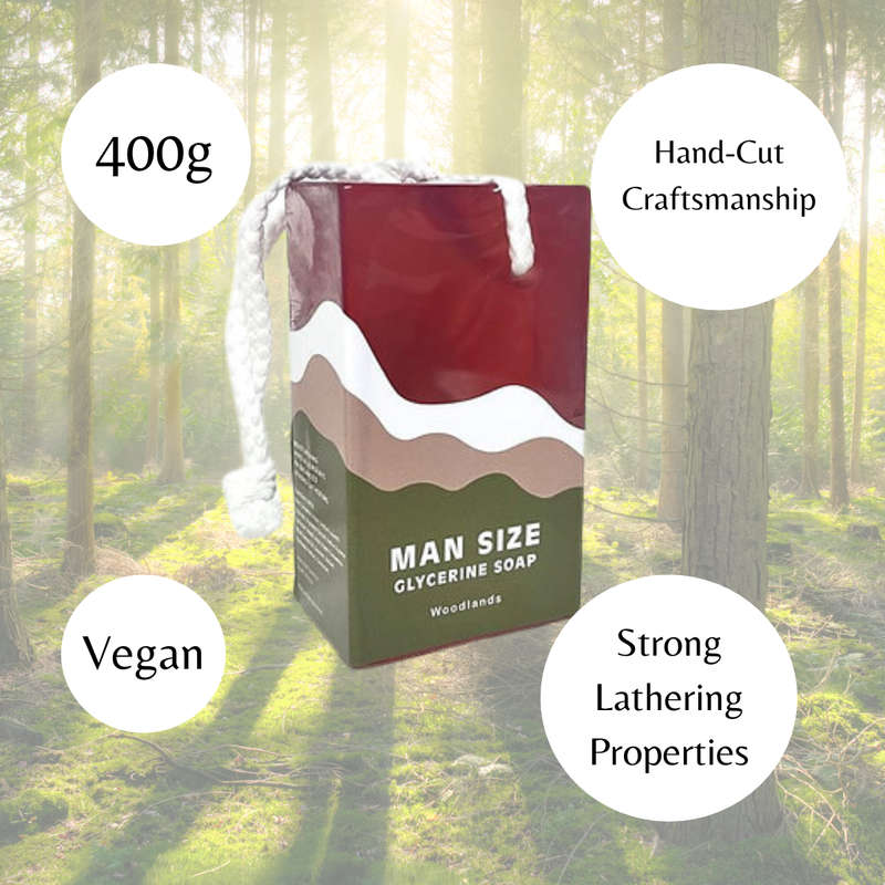 400g Man Size Soap on a Rope - Mandirin
