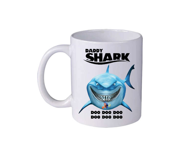 Daddy Shark`s Caffeine Fix Coffee Mug