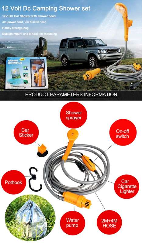 Motolab 12V Automobile Car Shower Set Pump - Open Box