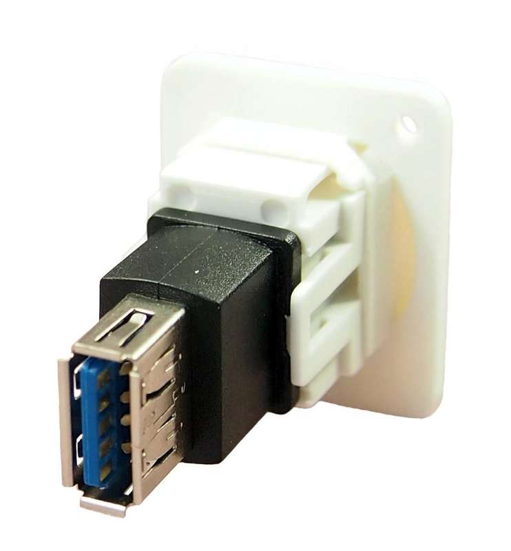 Cliff Electronic (CP30205NXW) USB Adapter, Plain Hole, USB 3.0, FT