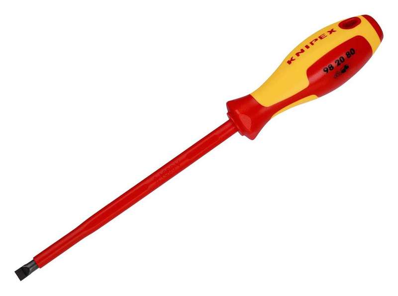 Knipex (98 20 80) Screwdriver, Slotted, 8 mm, 175 mm, 295 mm