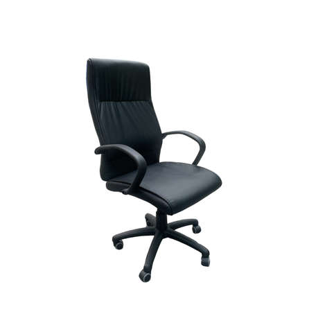 Office Chairs -PU Leather Medium Back Swivel - black