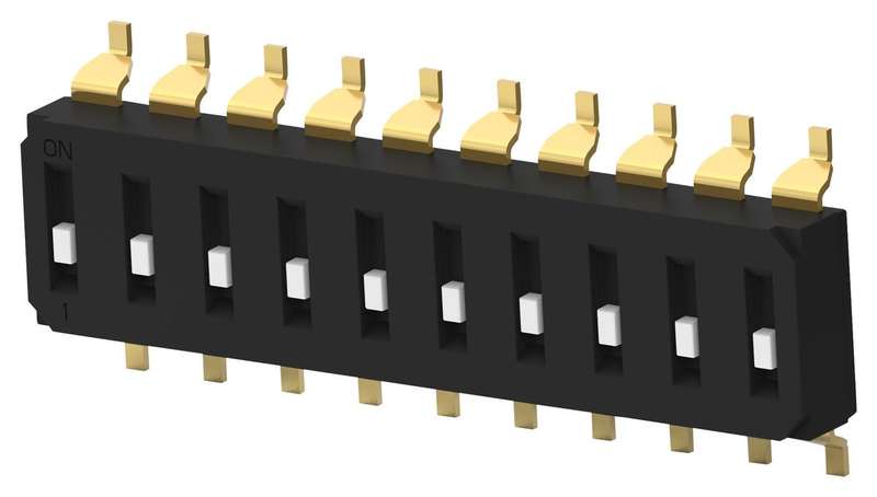 Alcoswitch (EDS10SGRSTR04Q) DIP / SIP Switch, SPST, 24 V, 25 mA