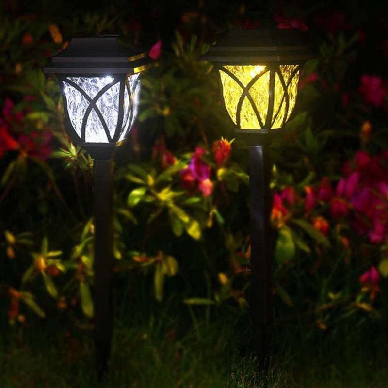 Outdoor Waterproof Plastic Solar Garden Pathway Lights - Pack of 6