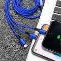 Multi Charging Cable 3 in 1 Nylon Braided Multiple USB Fast Charging Cable