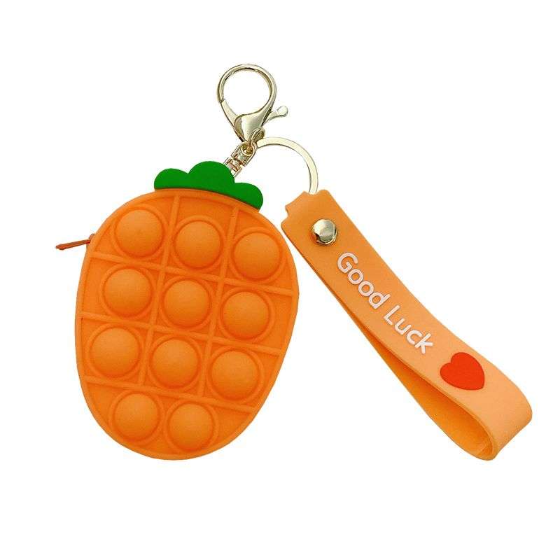 Mini Coin Purse Push Bubbles Fidget Toys For Adults Boys Girls - Strawberry