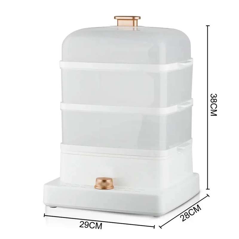 RAF White Electric Food Steamer 1200W