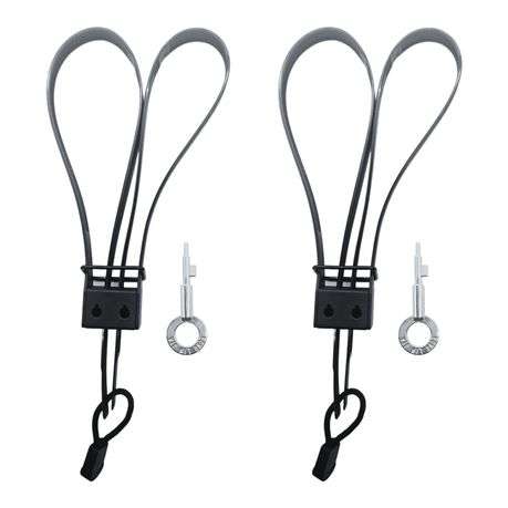 Heavy Duty Nylon Flexi Cuffs / Zip Tie Handcuffs with Key - Black 2 Pack