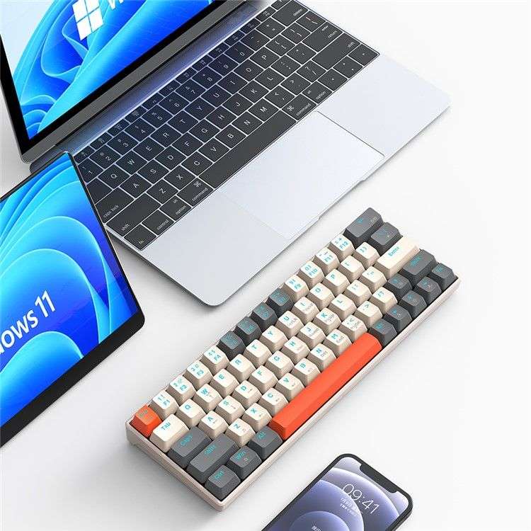 T-wolf T60 USB-C Wired Gaming Keyboard RGB Mechanical Gaming Keyboard