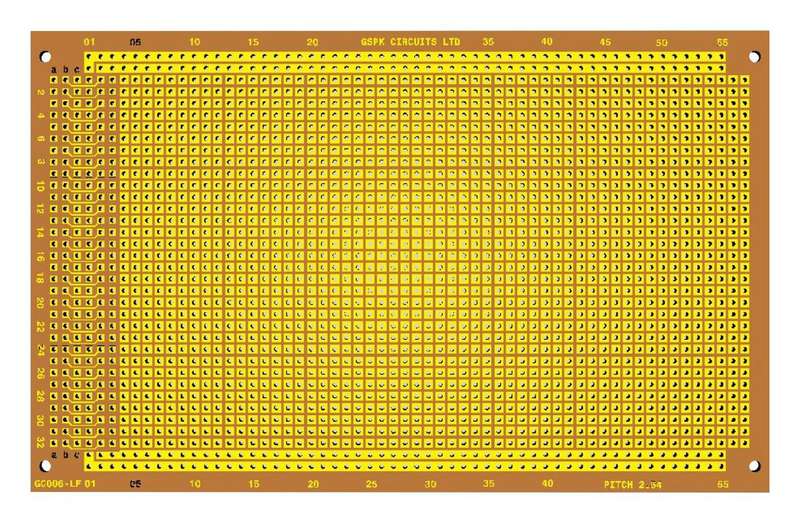 GSPK Circuits (GC006-LF) Prototyping Board, FR4, 100mm x 160mm