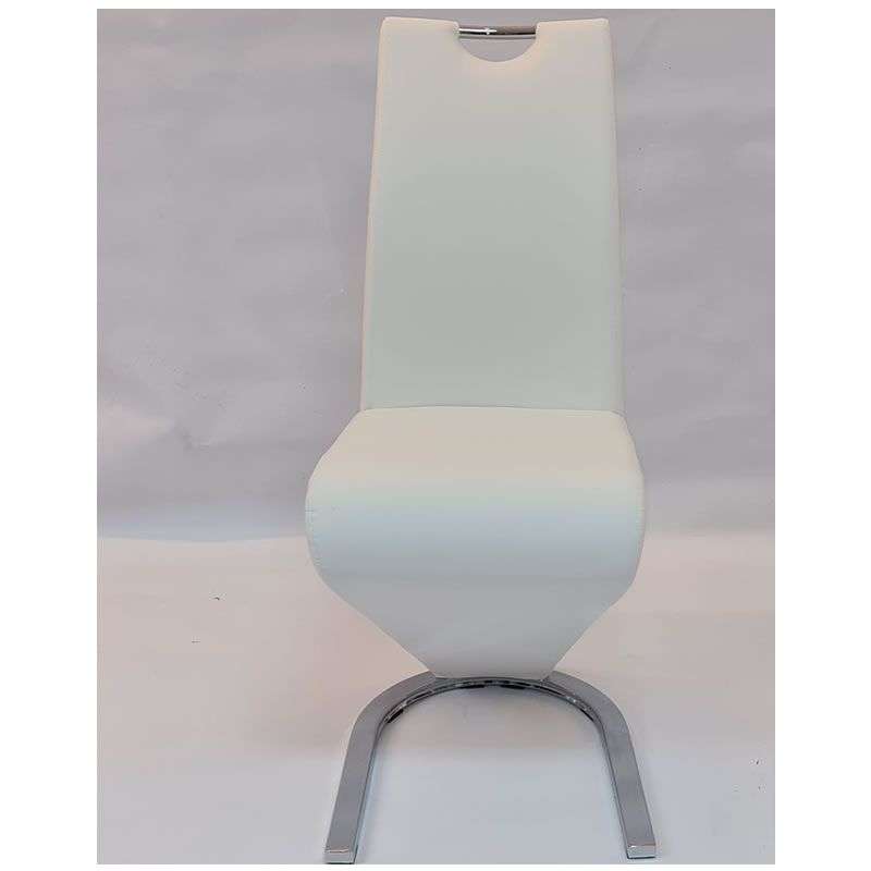 Dining Chairs Set of 2 Z-Shape Luxury and Modern  - White Colour