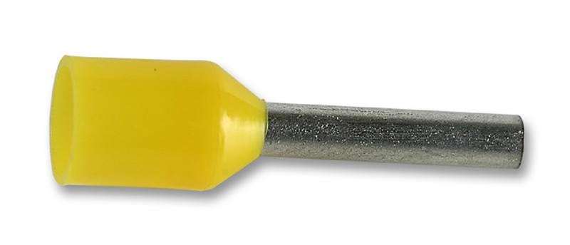 Multicomp Pro (E1008-L-YELLOW) Wire Ferrule, Single Wire, 18 AWG, 1 mm²