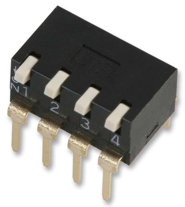 Multicomp Pro (MCEPI-04) DIP / SIP Switch, SPST, 24 VDC, 25 mA