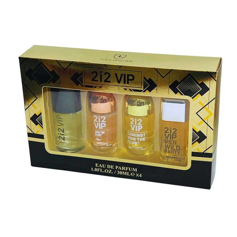 2i2 Him & Her 4 Perfume Set for Couples + Keyring & Premium Gift Bag COMBO