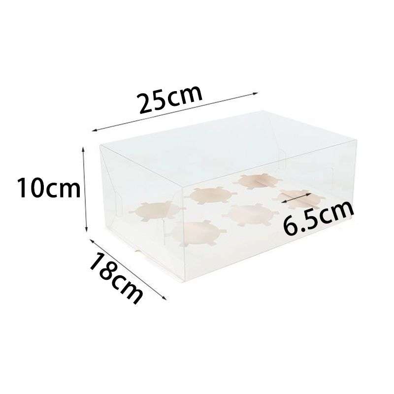 Transparent Cupcake Boxes Cupcake Containers Carrier Holders and Ribbon - 2 Count