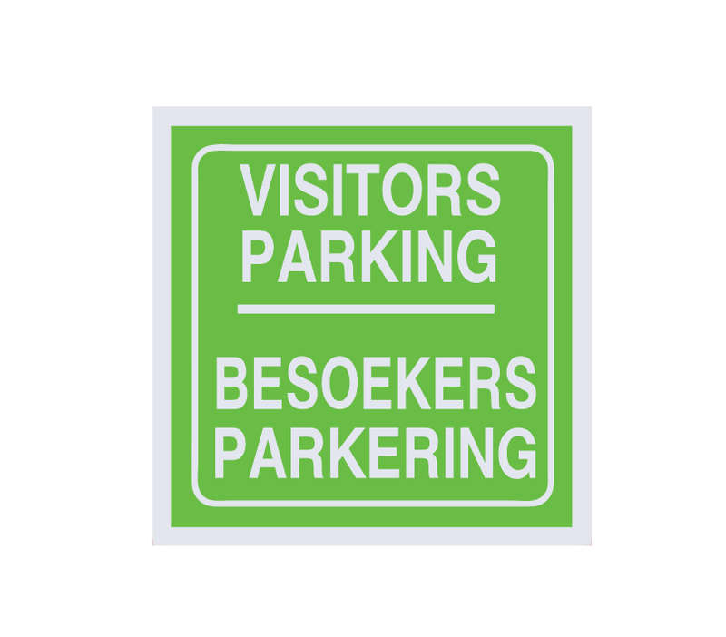 Visitors Parking ABS Sign Board - 44 cm