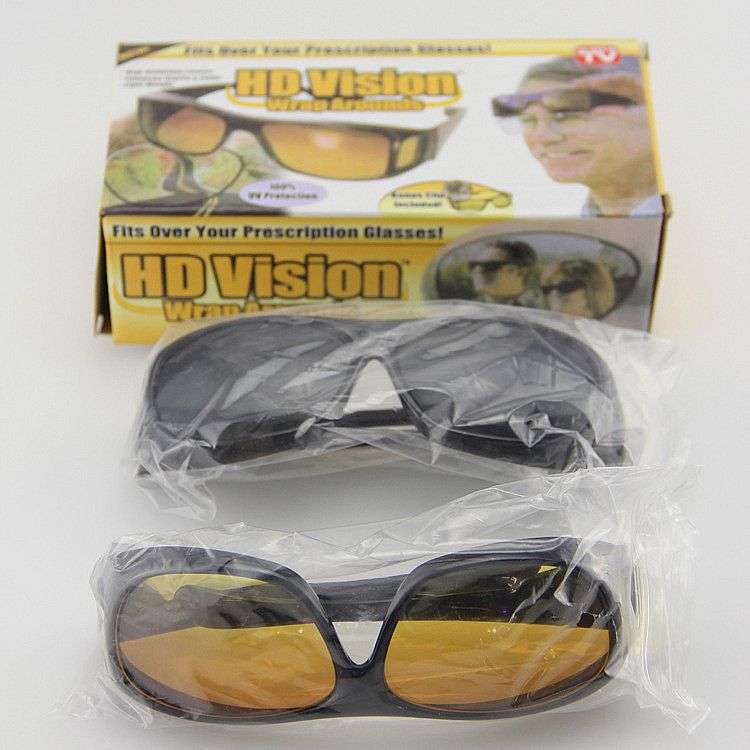 HD Vision Wrap Around Glasses High Definition Lenses Enhances Clarity