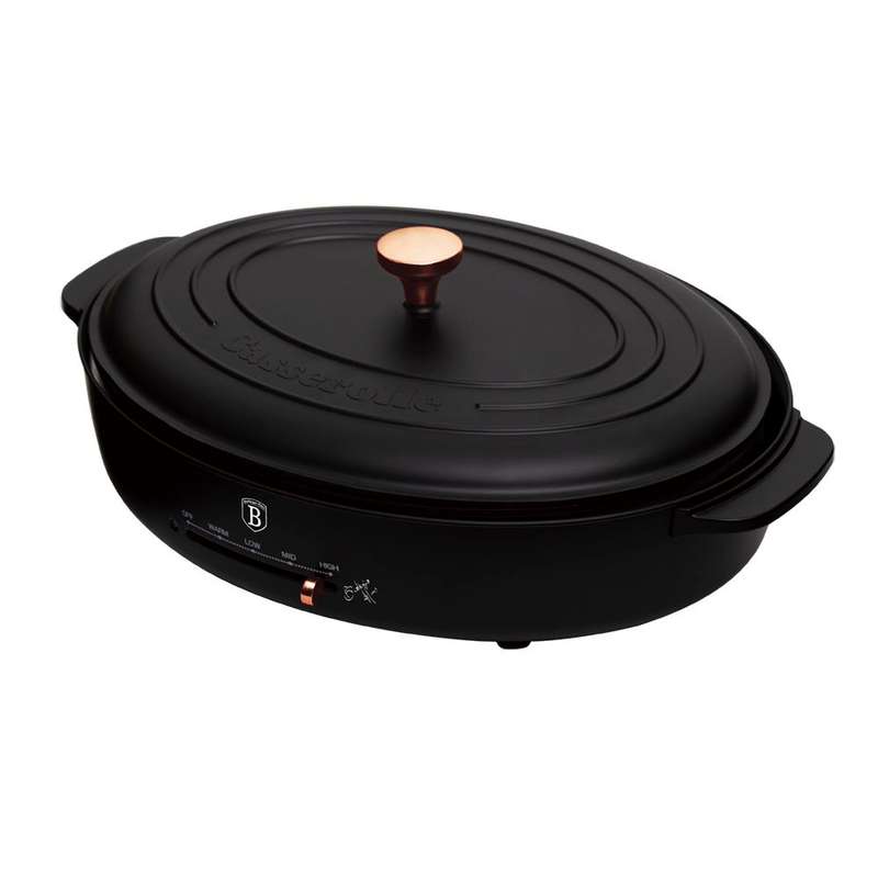 Berlinger Haus 1800W Electric Table Grill - Black Rose Collection