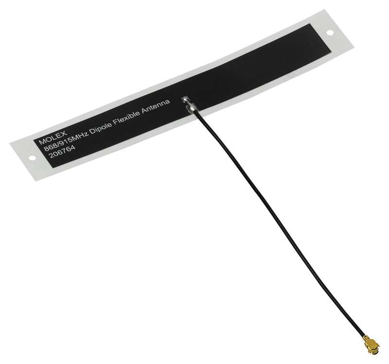 Molex (206764-0200) Antenna, Dipole, ISM, LPWAN, 902 MHz to 928 MHz
