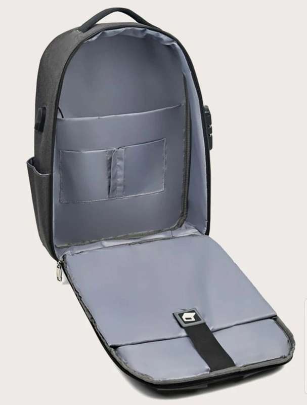 Exclsv Hard Shell Anti-Theft Backpack -Grey