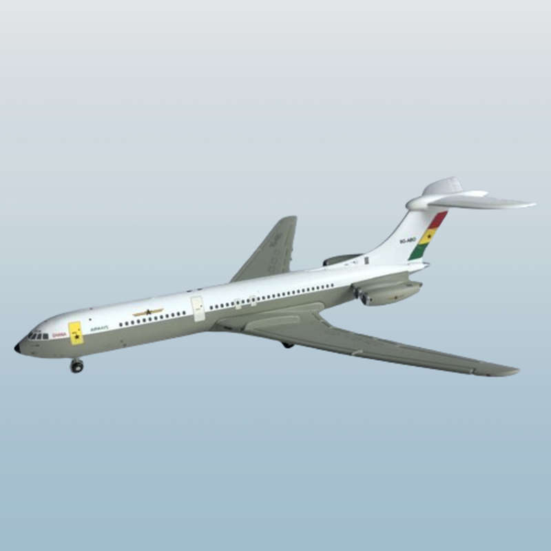 1:400 Scale, Ghana Airways, Vickers VC-10, Diecast Alloy Display Model.
