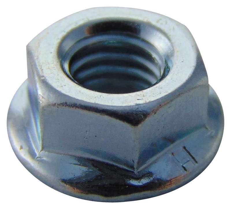 TR Fastenings (M6- SFST-Z100-) Flange Nut, Serrated, M6