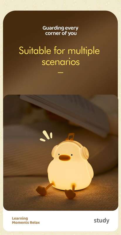 Enjoy Duck Rechargeable Dimmable Night Light Lamp with Timer