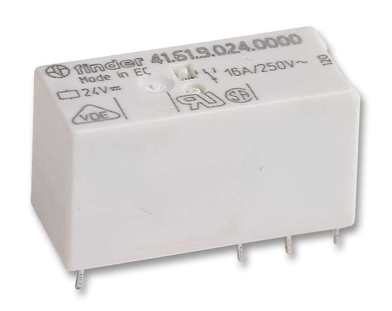 Finder (41.61.9.024.0010) General Purpose Relay, Power, SPDT, 24 VDC, 16 A