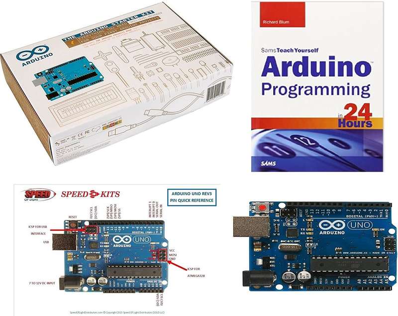 Arduino UNO K000007 Starter Kit Projects Book, Breadboard, Components Kit