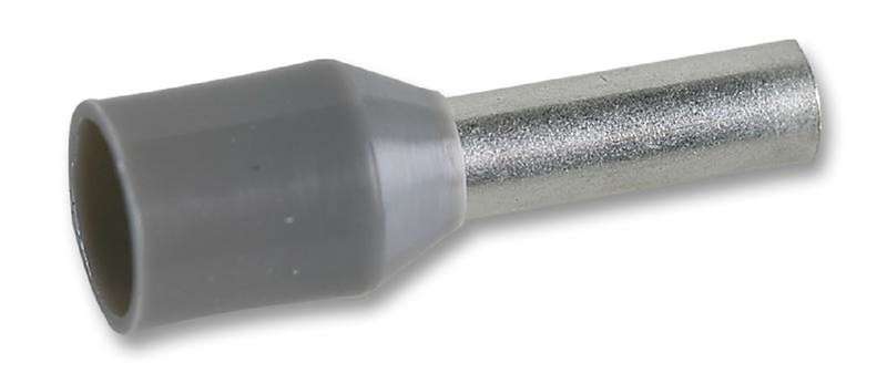 Multicomp Pro (E4012-GREY) Wire Ferrule, Single Wire, 12 AWG, 4 mm², 12 mm