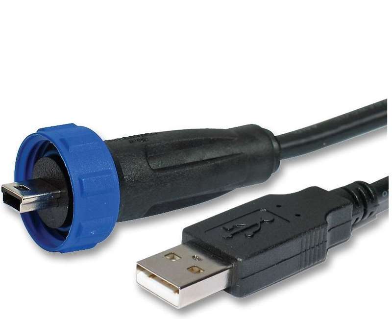 Bulgin Limited (PX0441/4M50) USB Cable, Type A Plug to Mini Type B Plug