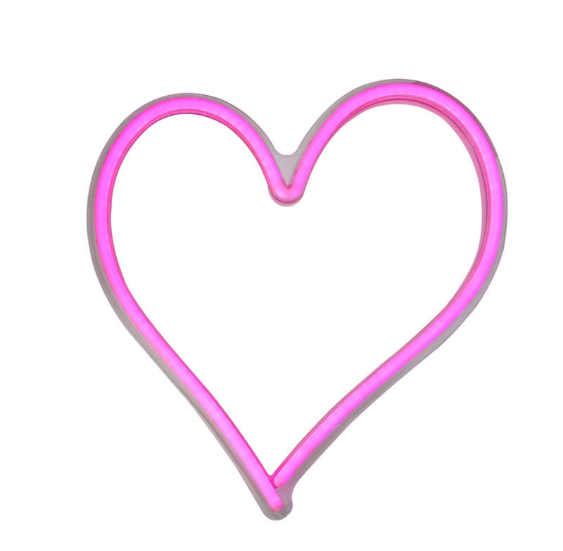 Heart Shape Neon LED Wall Decoration Hanging Light Room Deco Desk Light