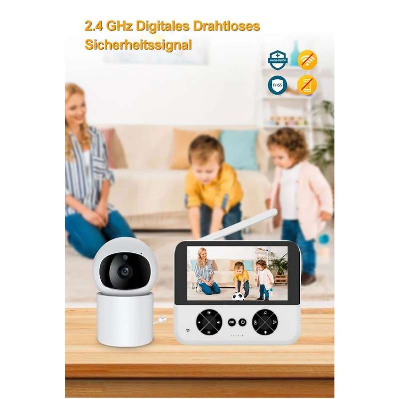 4.3 Baby Monitor With Pan Tilt Camera  Night Vision