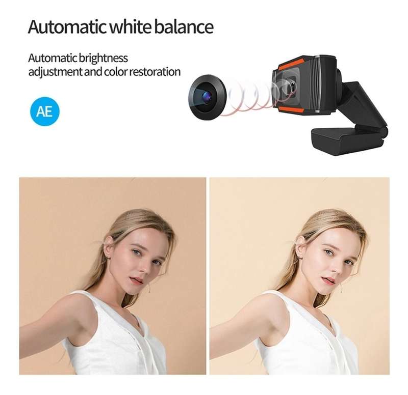 HD 1080P Webcam Computer PC WebCam for live Video Calling Conference Work