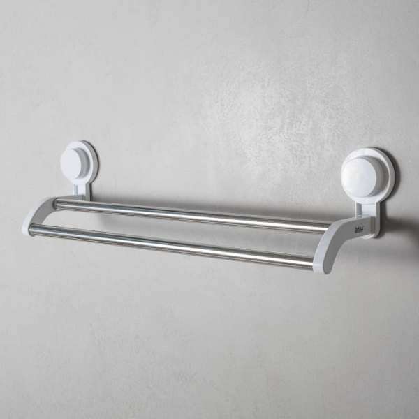 Double Rail Towel Holder Rack with Suction Cups - 30129