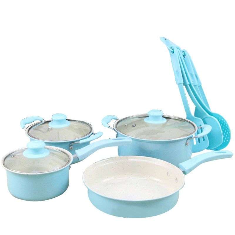 Non-Stick Cookware Set - Blue - 13 Piece
