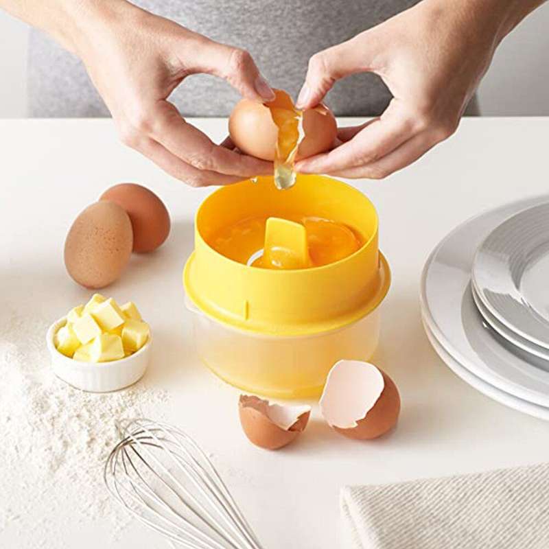 Egg Yolk Catcher Yolk Seperator with collecting base - Holds 6 Eggs