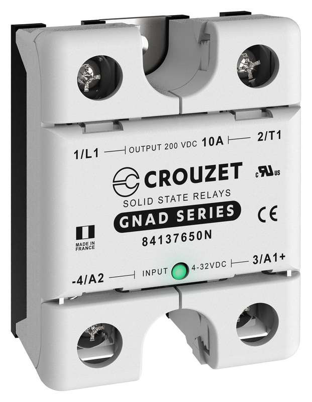 Crouzet (84137650N) Solid State Relay, 10 A, 200 VDC, Panel Mount