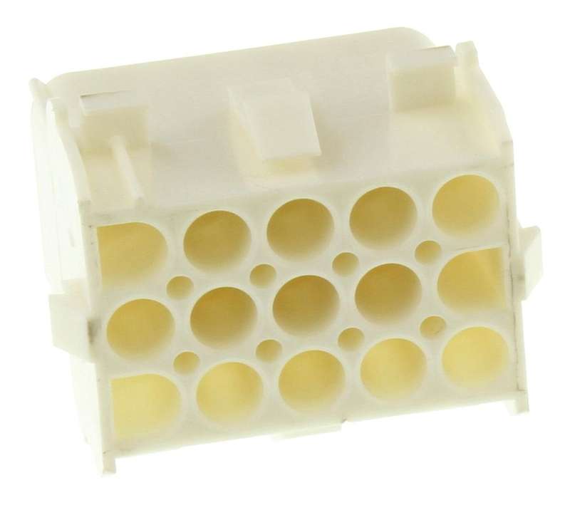 TE Connectivity (350784-1) Connector Housing, Receptacle, 15 Ways, 6.35 mm