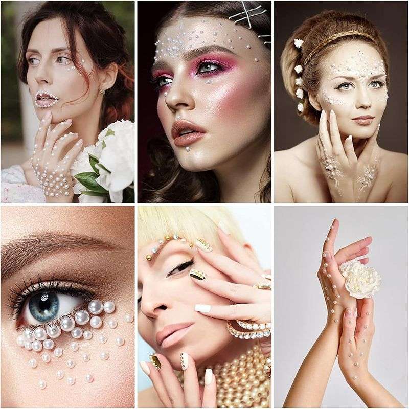 Bigfive Self Adhesive Pearl Stickers Peals Gems For DIY Craft Crafts Decor