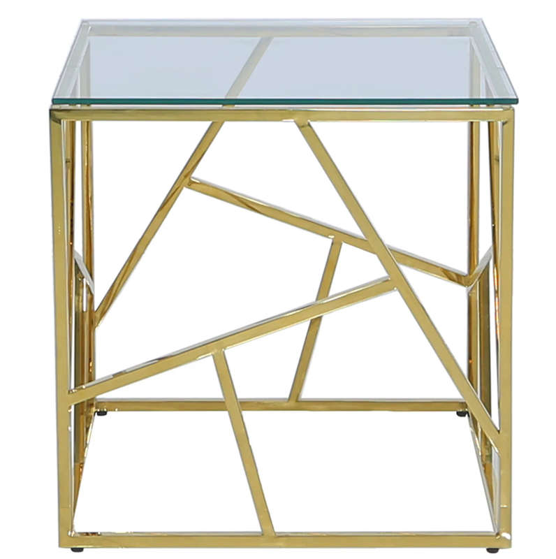 Cyprus Side/ End Table - Gold Transparent