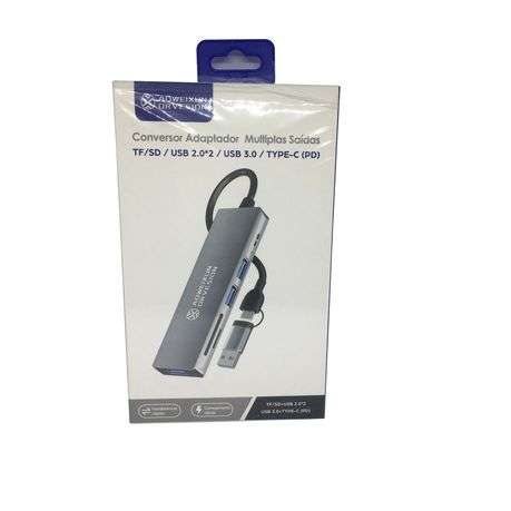 AOWEIXUN ORVESION Converter Adapter - TF+SD+USB 2.0x2+3.0+TYPE-C+PD