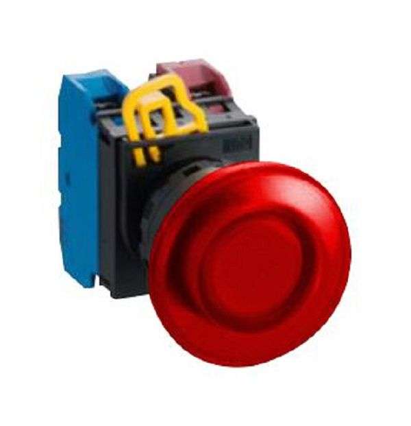 Idec (YW1L-M4E10Q4R) Industrial Pushbutton Switch, YW, 22.3 mm